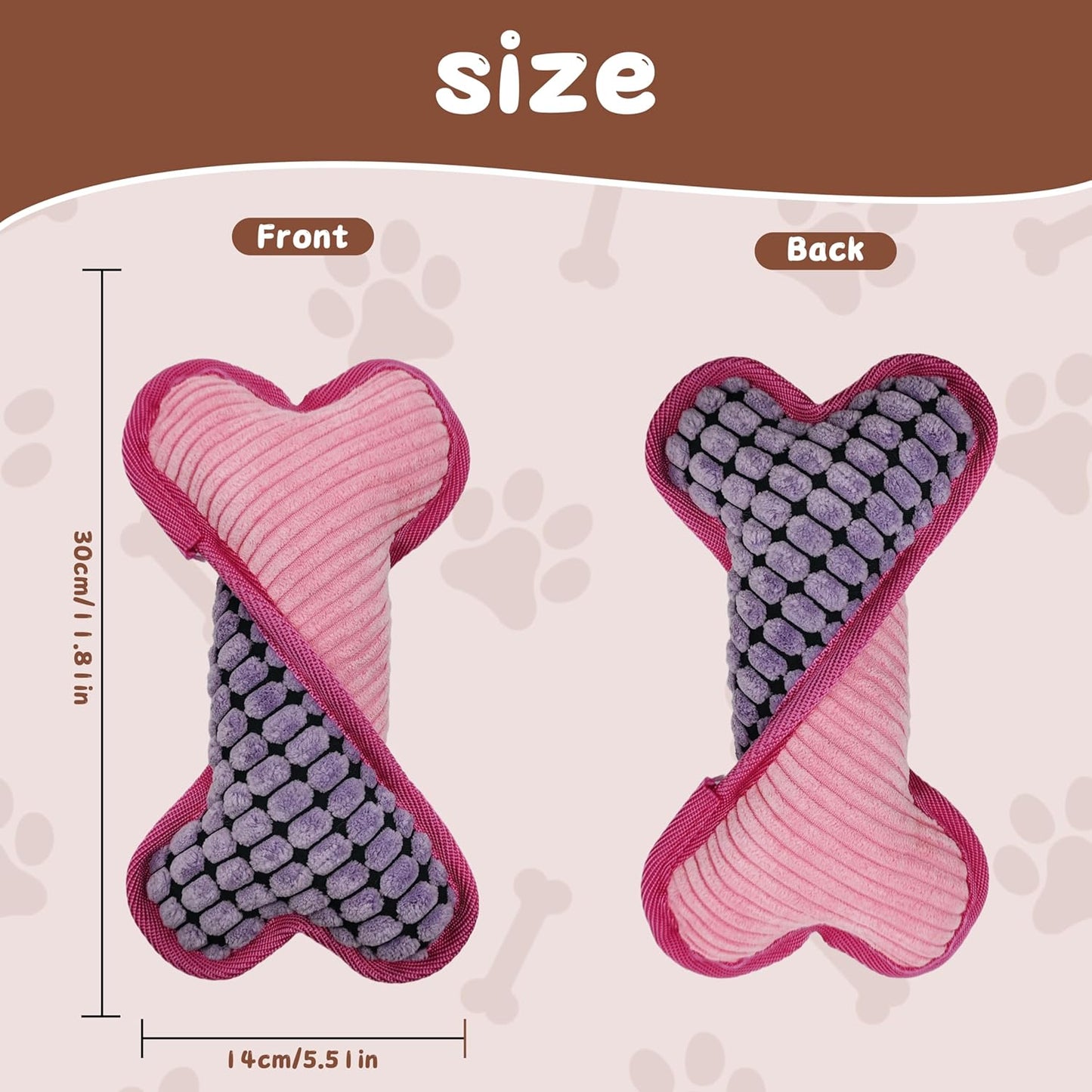 Dog Plush Toy Twisty Bone