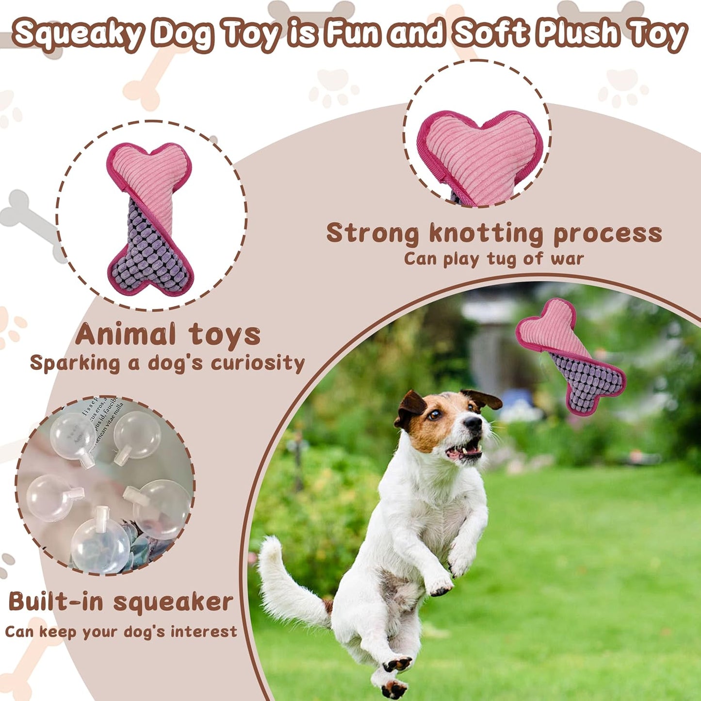 Dog Plush Toy Twisty Bone