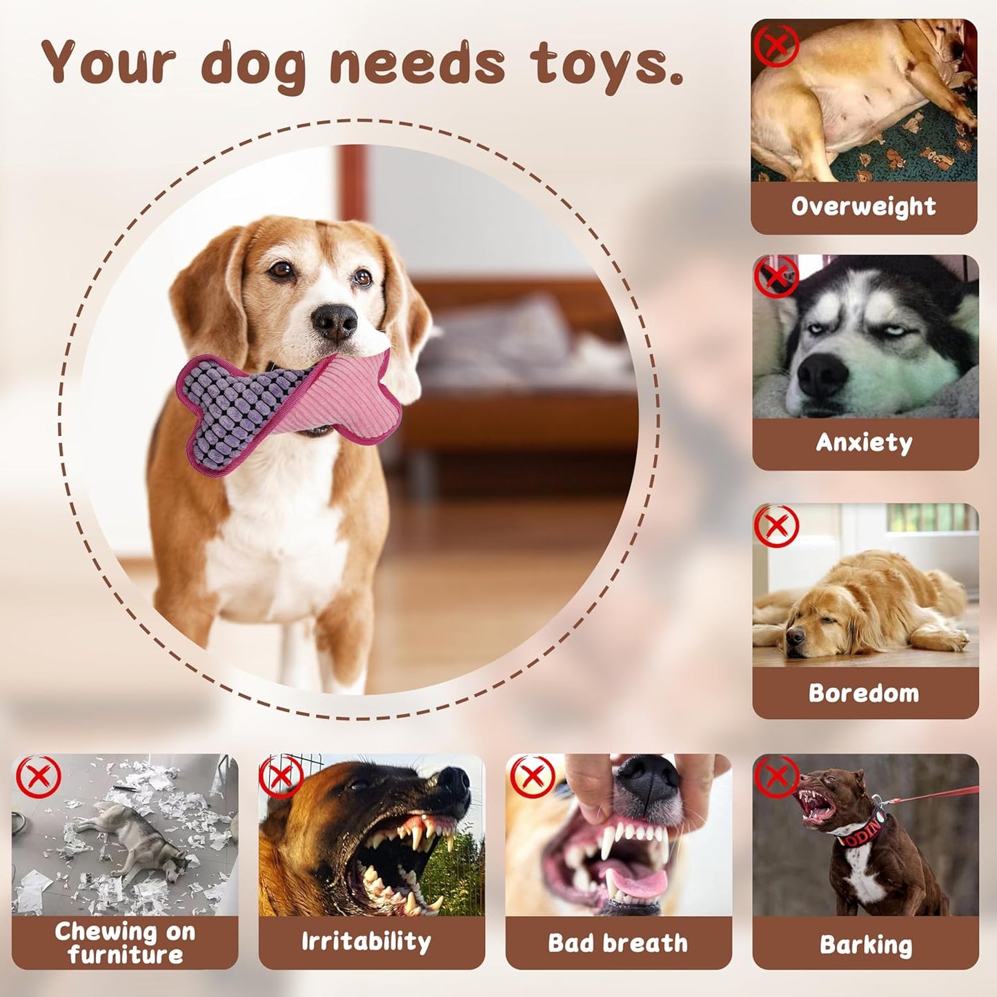 Dog Plush Toy Twisty Bone