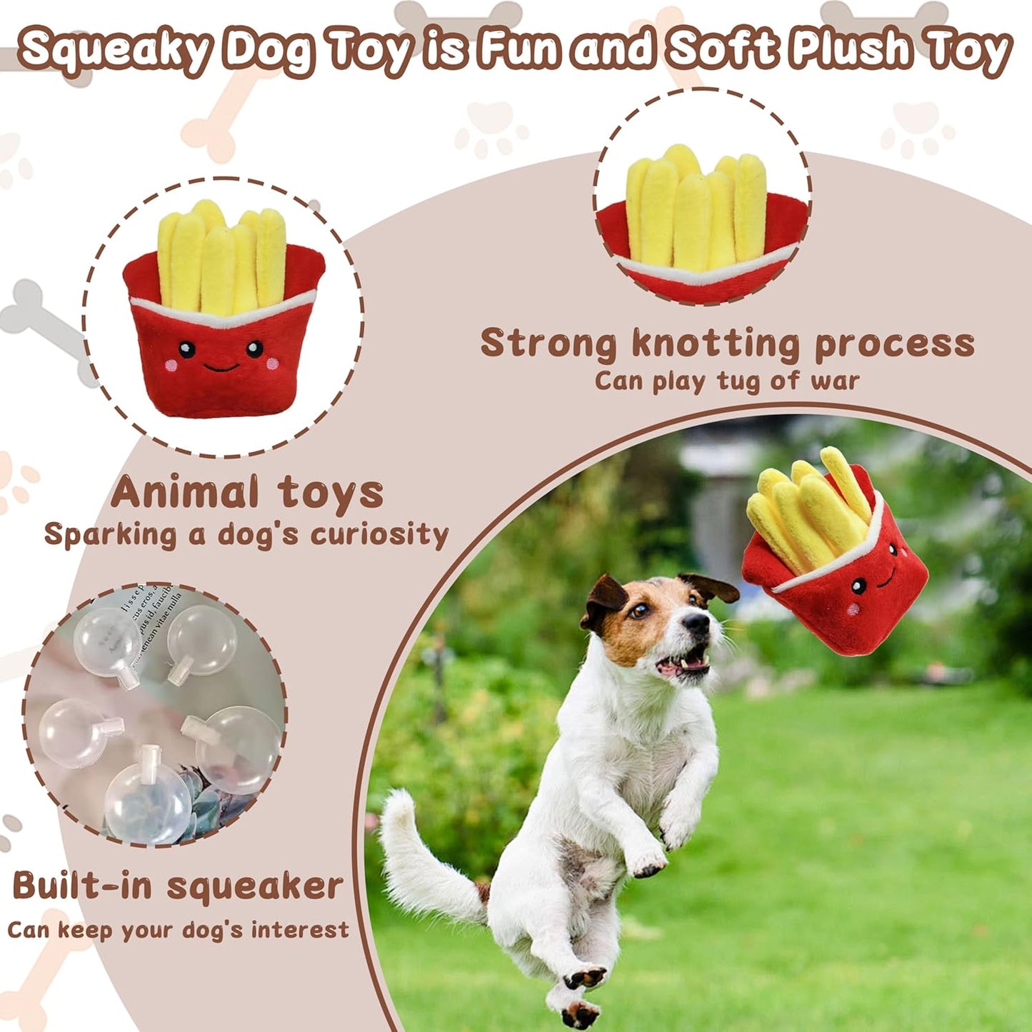 Dog Plush Toy French Fries