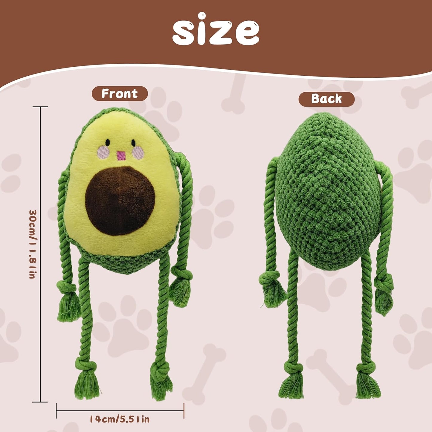 Dog Plush Toy Avocado