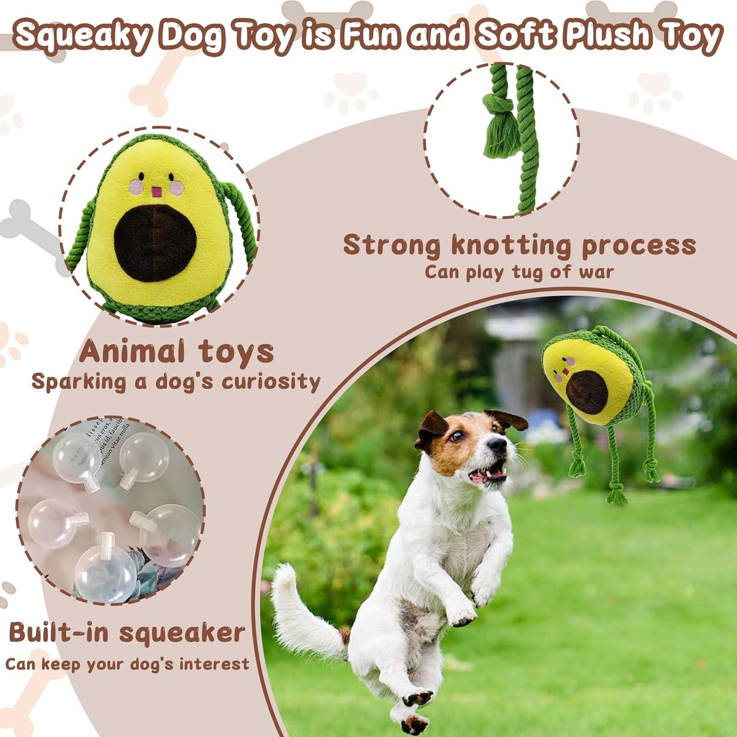 Dog Plush Toy Avocado